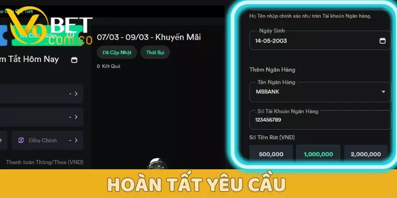 Rút Tiền V9BET An Toàn – Nhận Tiền Nhanh Trong Vài Phút 3 Hoàn tất yêu cầu rút tiền V9Bet