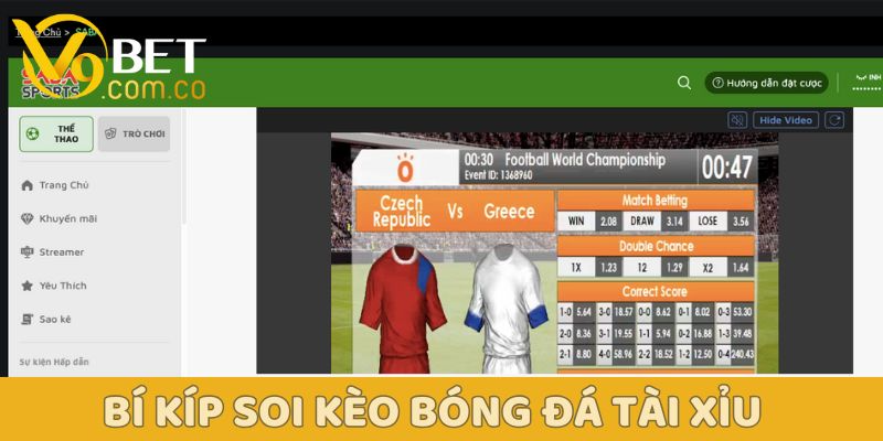 Kèo Tài xỉu bóng đá V9bet: Bí kíp chinh phục săn thưởng lớn! 4 Kèo Tài xỉu bóng đá V9bet