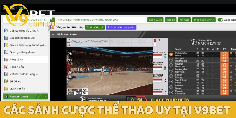 Thể thao V9BET: Trải nghiệm cá cược đỉnh cao và cơ hội thắng lớn 3 Các sảnh cược thể thao V9bet uy tín